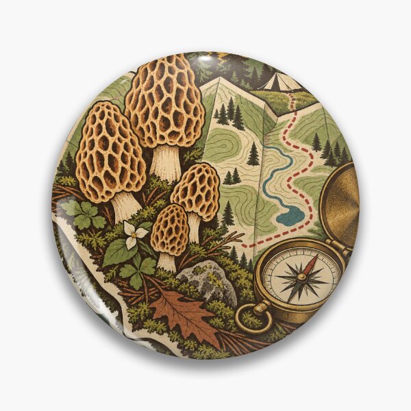 Item preview, Morel Map and Compass Camp designed and sold by WaynesCave.