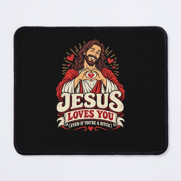 Item preview, Jesus Loves You Sarcastic Funny Retro Faith Humor Design designed and sold by AnimeSH9.