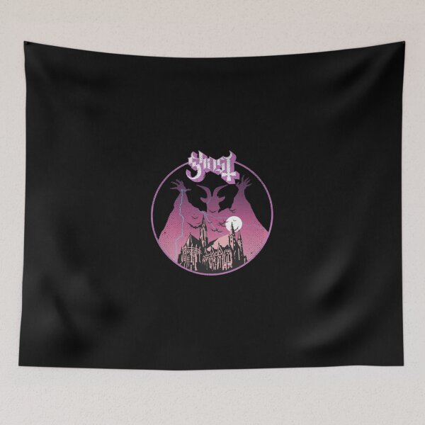 Item preview, Gothic Satanic Demon Castle Halloween Art designed and sold by BrunoLamou.