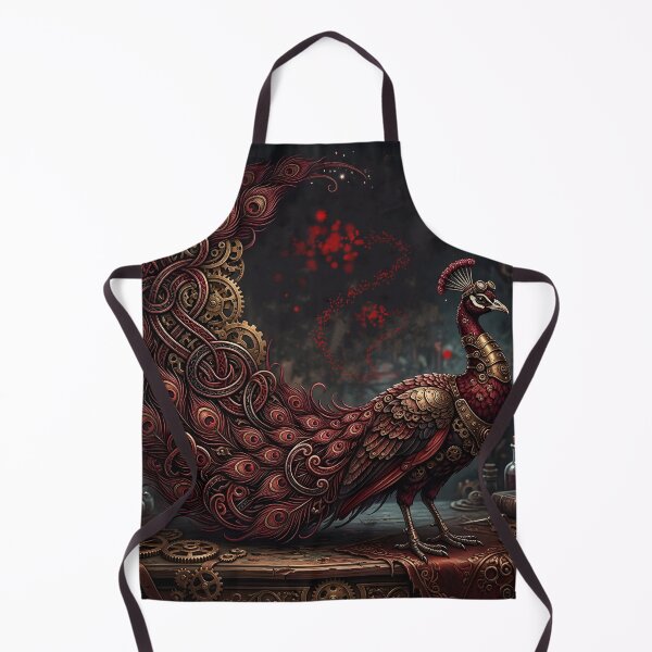 Item preview, Crimson Steampunk Peacock designed and sold by nicky2342.