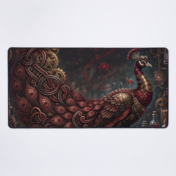 Item preview, Crimson Steampunk Peacock designed and sold by nicky2342.