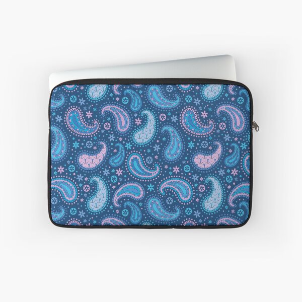 Item preview, Happy Cats Paisley Pattern Blue Pink designed and sold by Pinkdeer Designs.
