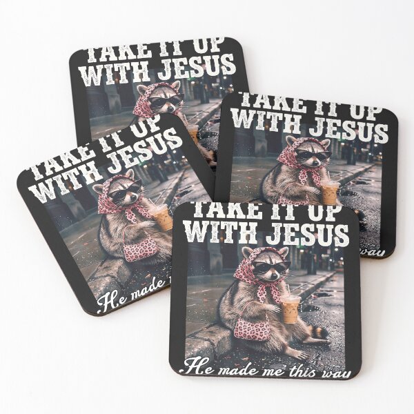 Item preview, Women Take It Up Funny Art with Jesus! He Made Me This Way Raccoon  designed and sold by MOHAMED FRASER.
