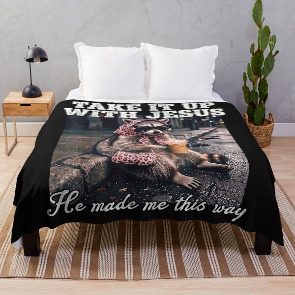 Item preview, Women Take It Up Funny Art with Jesus! He Made Me This Way Raccoon designed and sold by MOHAMED FRASER.