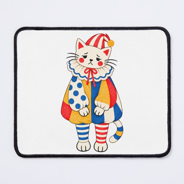 Item preview, Sad Pierrot Cat. Melancholy Circus Clown. Clowncore. designed and sold by CoCoArt-Ua.