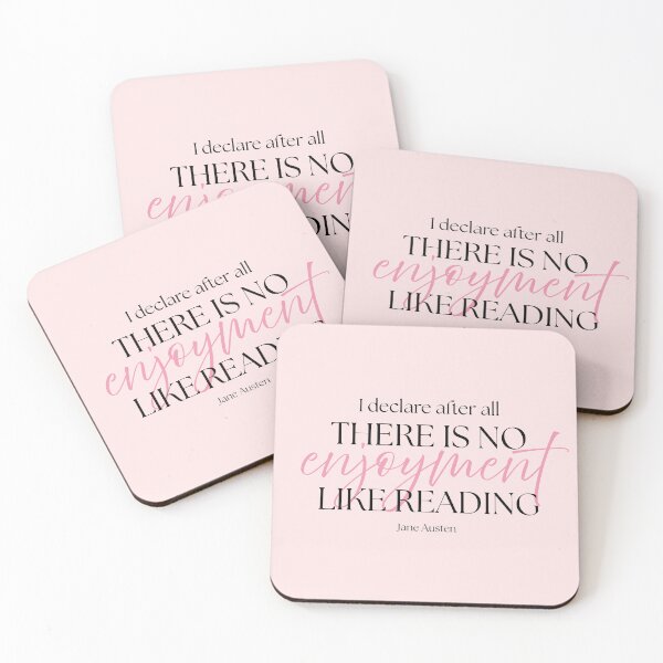 Item preview, Jane Austen Quote – Pride & Prejudice – "No Enjoyment Like Reading" designed and sold by cheekymare.