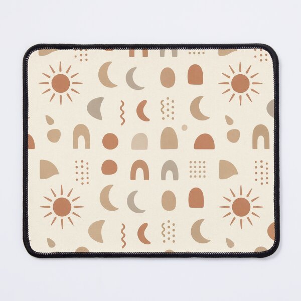 Item preview, Minimalist Bohemian Sun and Crescent Moon Pattern designed and sold by IntelliMindDesigns.