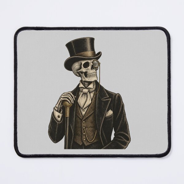 Item preview, The Debonair Gentleman Skeleton - Vintage Victorian Dandy Art designed and sold by urmoments.