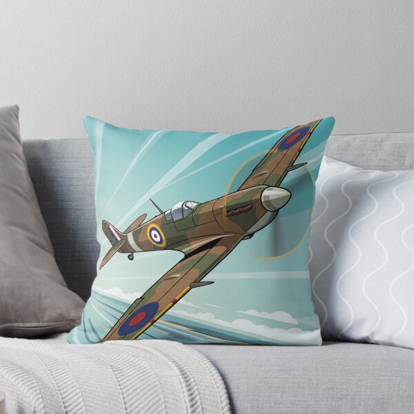 Artikelvorschau, Illustration einer RAF Supermarine Spitfire im Kurvenflug entworfen und verkauft von Airpower Art.