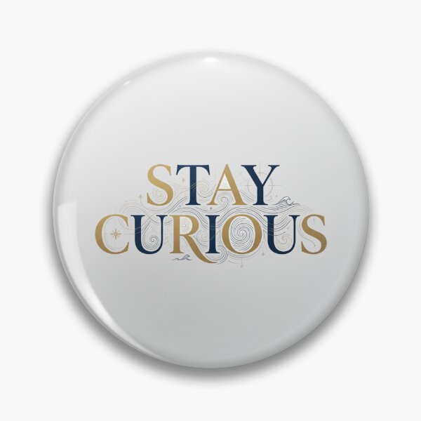 Item preview, Stay Curious Compass Typography Quote Art designed and sold by Fine-Arts-Lab.