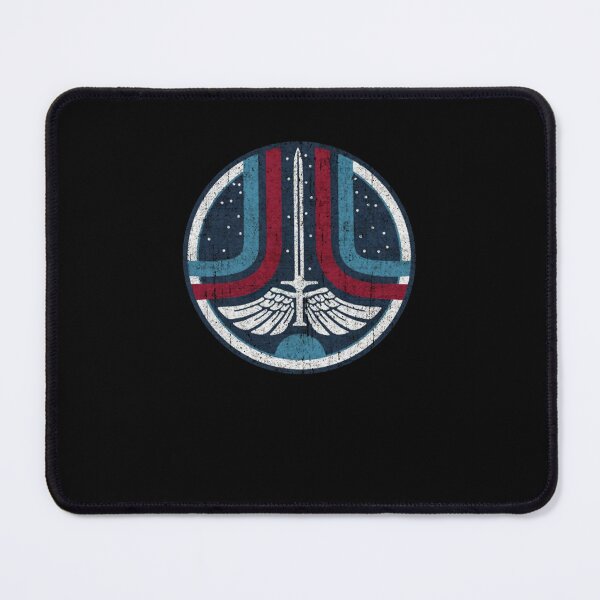 Item preview, Retro Sci Fi Cosmic Sword Winged Emblem designed and sold by BrunoLamou.