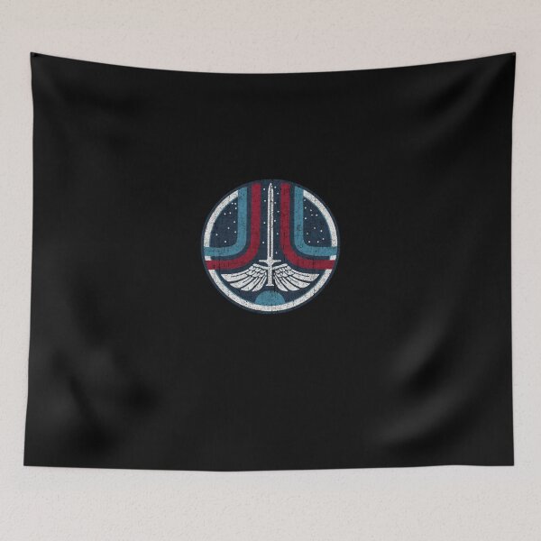 Item preview, Retro Sci Fi Cosmic Sword Winged Emblem designed and sold by BrunoLamou.