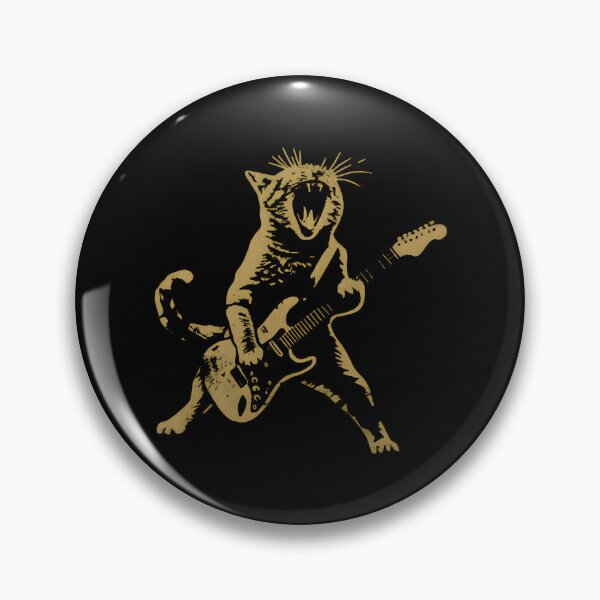 Item preview, Rocker Cat Playing Electric Guitar Rock Animal Graphic designed and sold by lilLilaBat.