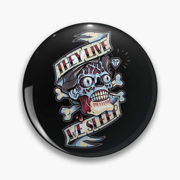 Item preview, Traditional Tattoo Flash Zombie Skull Banner designed and sold by BrunoLamou.