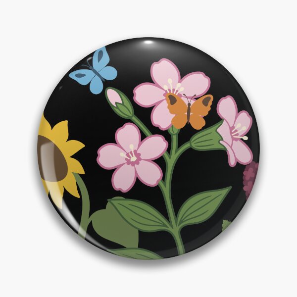 Item preview, Colorful flowers with sunflowers and butterflies designed and sold by Sir-Freaky.