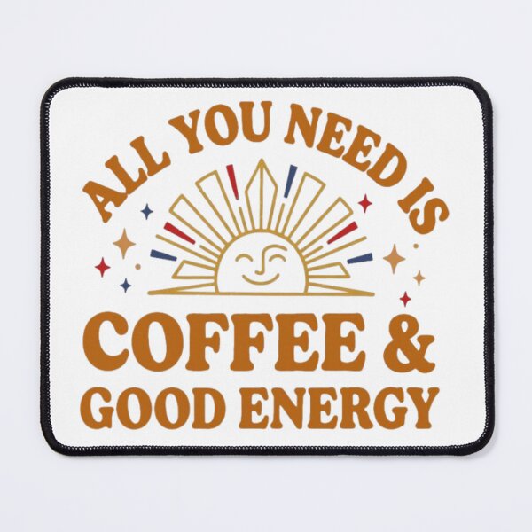 Item preview, All You Need Is Coffee & Good Energy - Retro Vintage Coffee Lover designed and sold by Salma.Store.