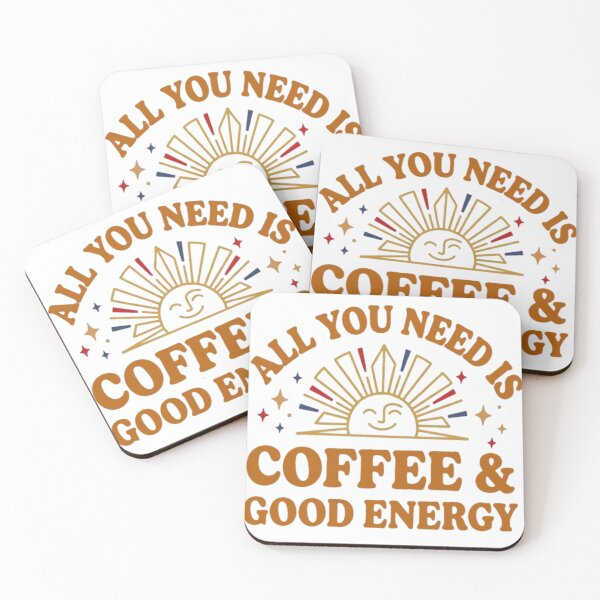 Item preview, All You Need Is Coffee & Good Energy - Retro Vintage Coffee Lover designed and sold by Salma.Store.