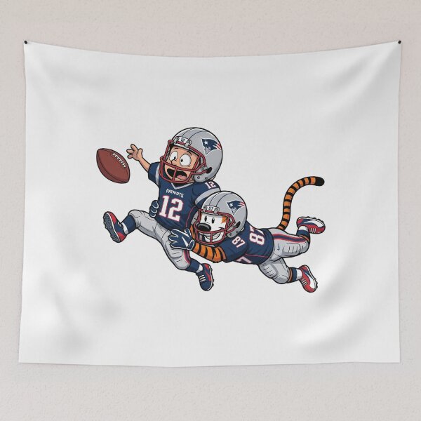 Item preview, Calvin And Hobbes  New England Football Action Fan designed and sold by DamianRoy88.