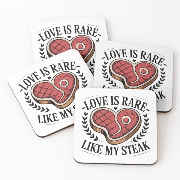 Item preview, Love Is Rare Like My Steak – Funny BBQ Grill Steak Lover Pun designed and sold by LoFizzy.