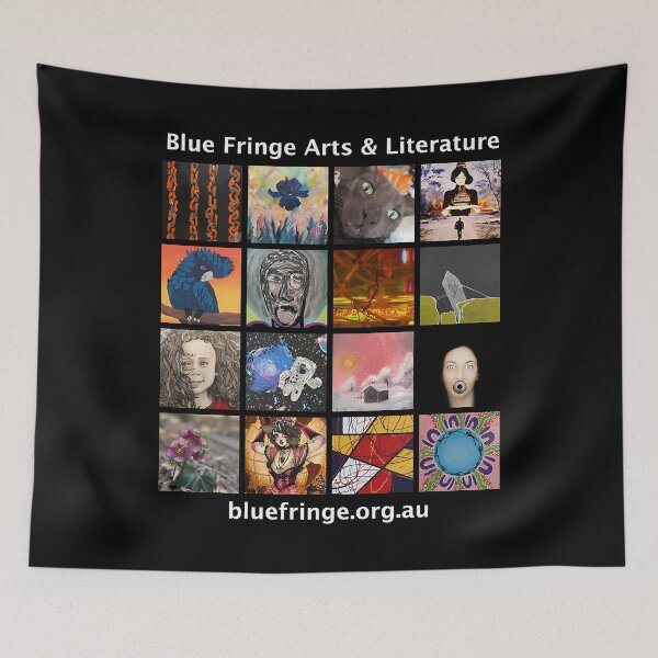 Item preview, Blue Fringe Arts & Literature Merchandise Black Logo designed and sold by zulbays.