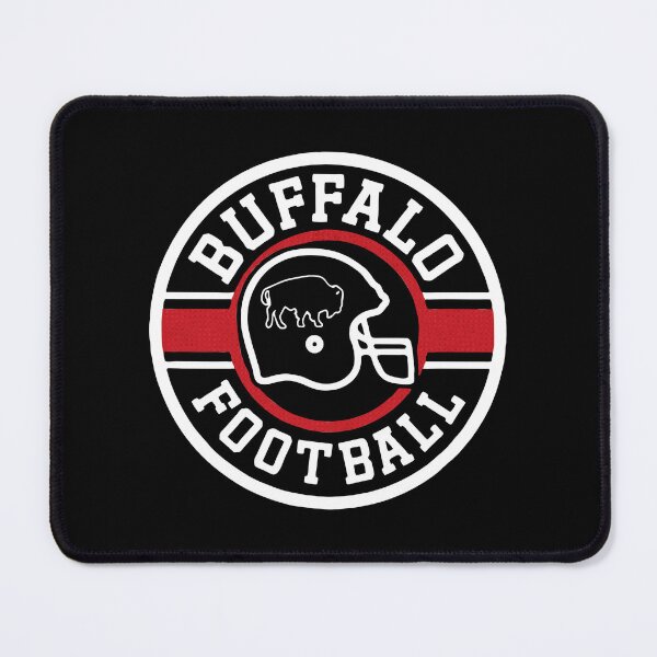 Item preview, Buffalo Football Helmet Red Black Athletic Crest Art designed and sold by mikosup.