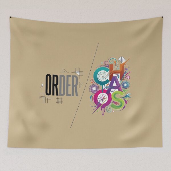 Item preview, Order and Chaos Dual Typography Aesthetic Art designed and sold by Fine-Arts-Lab.