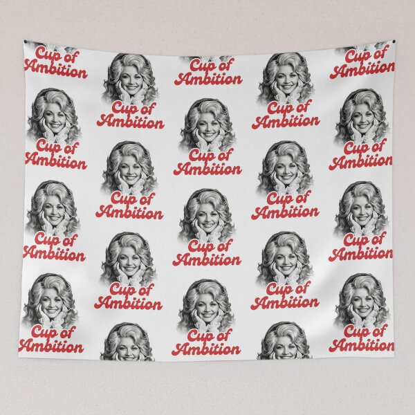Item preview, Cup of Ambition Retro Dolly 9 to 5 Country Music Fan Morning Coffee Quote designed and sold by raedattia.