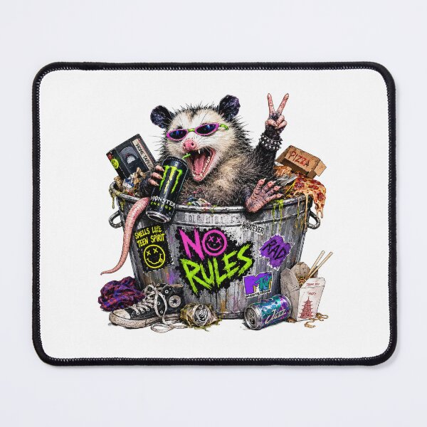 Item preview, Live Fast Eat Trash Funny Possum Goblin Mode Meme designed and sold by CoolCrazyChaos.