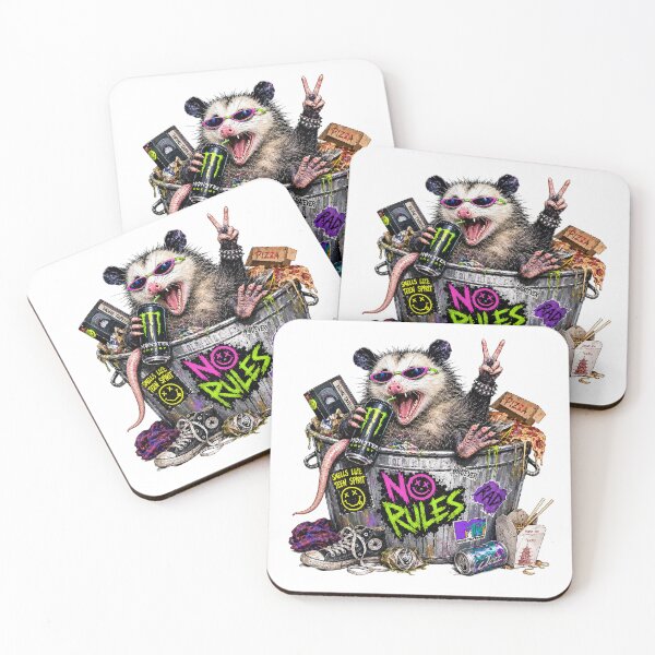Item preview, Live Fast Eat Trash Funny Possum Goblin Mode Meme designed and sold by CoolCrazyChaos.