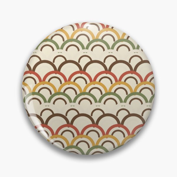 Item preview, Scallop Shingle Rows Heavy-Line 1970s Fish Scale Pattern designed and sold by KungPowUnicorn.