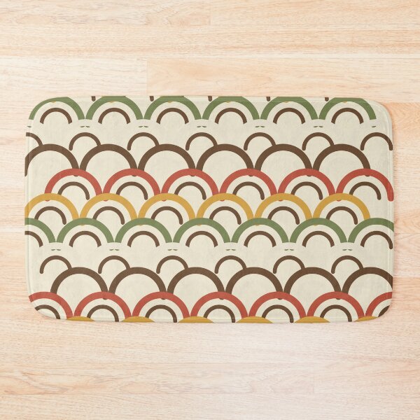 Item preview, Scallop Shingle Rows Heavy-Line 1970s Fish Scale Pattern designed and sold by KungPowUnicorn.