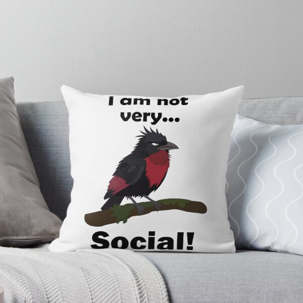 Item preview, Funny Introvert Red-Ruffed Fruitcrow designed and sold by Nisha Prabhu.