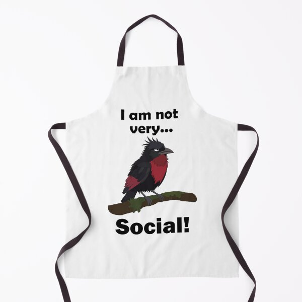 Item preview, Funny Introvert Red-Ruffed Fruitcrow designed and sold by Nisha Prabhu.