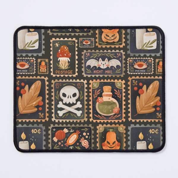 Item preview, Spooky & Cute Autumn Halloween Vintage Postage Stamps designed and sold by Violet-Forge.