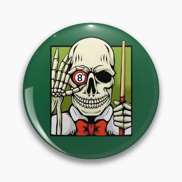 Item preview, Illustration Of Skeleton Playing Billiard 691 designed and sold by VinylBloom.