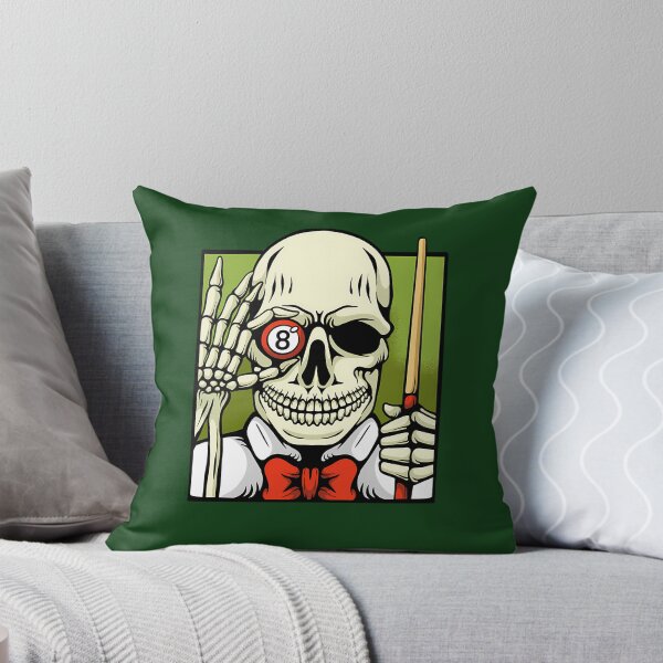 Item preview, Illustration Of Skeleton Playing Billiard 691 designed and sold by VinylBloom.