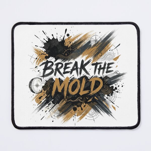 Item preview, Break The Mold Expressive Brushwork Typography Art designed and sold by Fine-Arts-Lab.