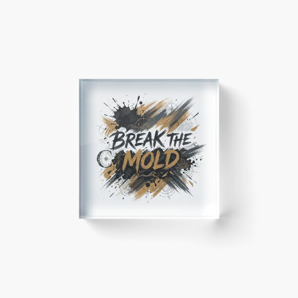 Item preview, Break The Mold Expressive Brushwork Typography Art designed and sold by Fine-Arts-Lab.