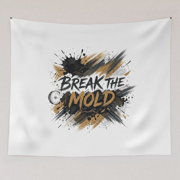 Item preview, Break The Mold Expressive Brushwork Typography Art designed and sold by Fine-Arts-Lab.