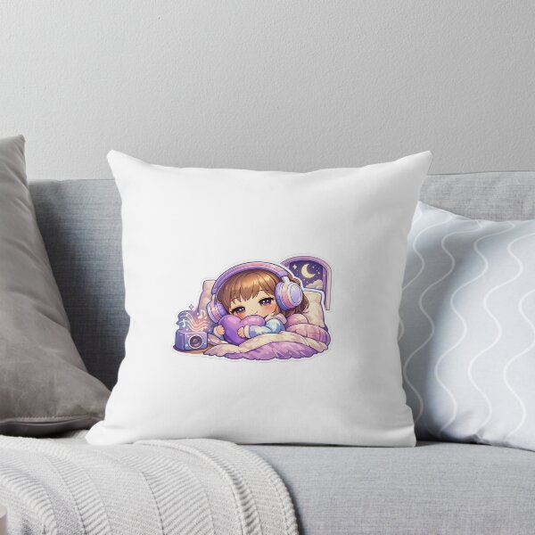 Item preview, Kpop Bedtime Sticker Chibi Cozy Music Aesthetic for Night Owls & Fans designed and sold by CutePrintCorner.