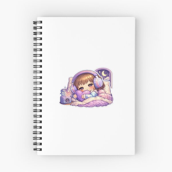 Item preview, Kpop Bedtime Sticker Chibi Cozy Music Aesthetic for Night Owls & Fans designed and sold by CutePrintCorner.