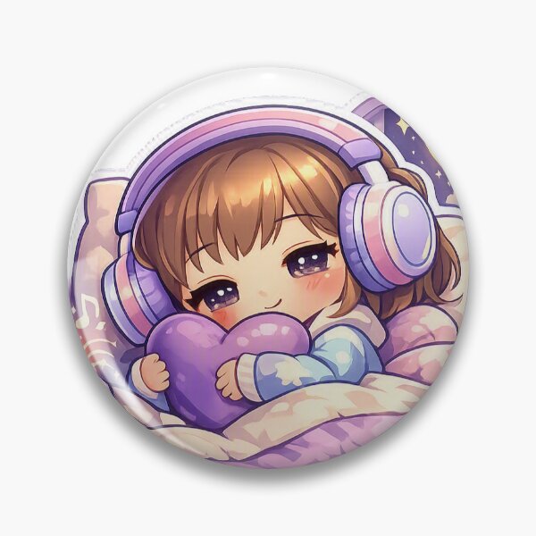 Item preview, Kpop Bedtime Sticker Chibi Cozy Music Aesthetic for Night Owls & Fans designed and sold by CutePrintCorner.