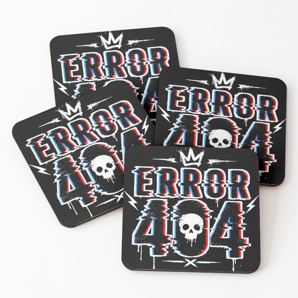Item preview, Error 404 Glitch Skull Cyberpunk Typography Art designed and sold by Munib302.