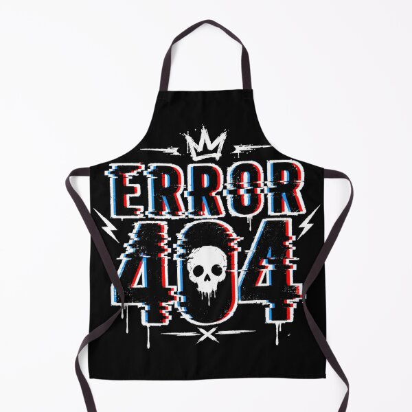 Item preview, Error 404 Glitch Skull Cyberpunk Typography Art designed and sold by Munib302.