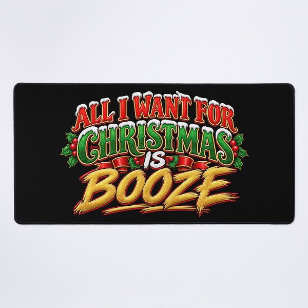 Item preview, All I Want For Christmas Is Booze - Rude But Funny - Christmas Design designed and sold by aventi24.
