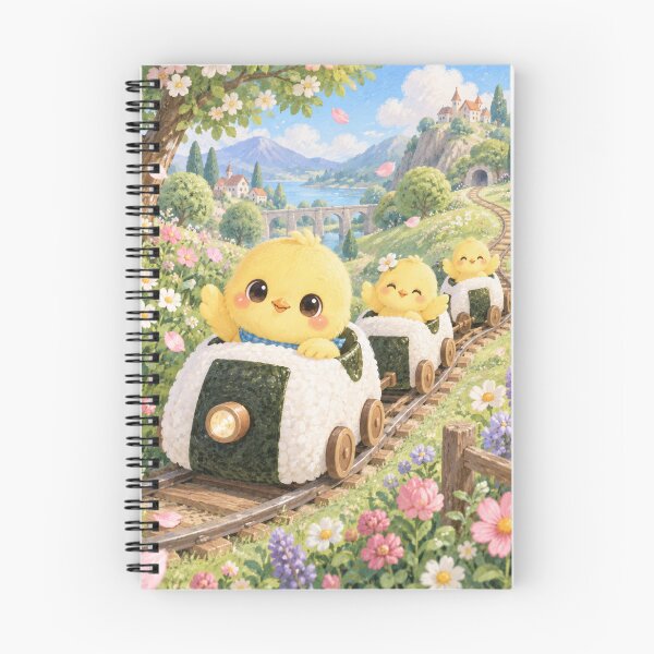 Item preview, Onigiri Express – Cute Chicks’ Flower Train designed and sold by SEIMEI2025.