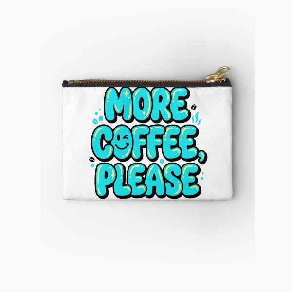 Item preview, More Coffee Please Chubby Bubble Typography Quote Art  designed and sold by Fine-Arts-Lab.