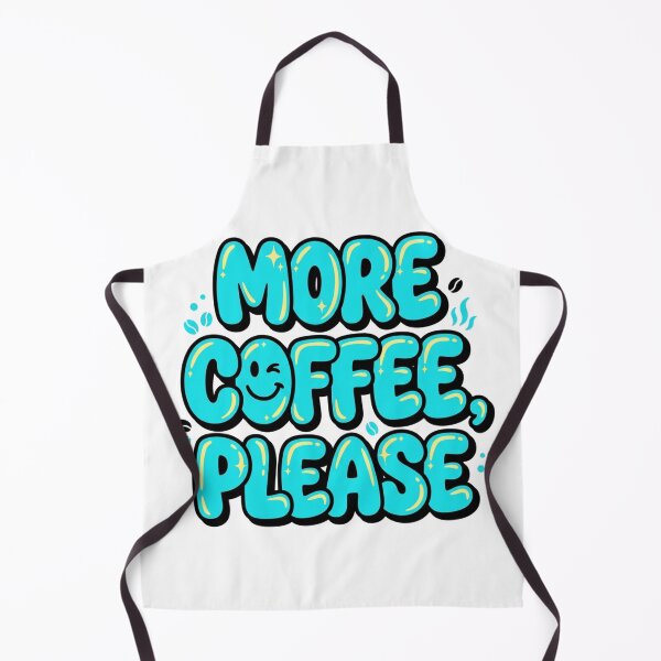 Item preview, More Coffee Please Chubby Bubble Typography Quote Art designed and sold by Fine-Arts-Lab.