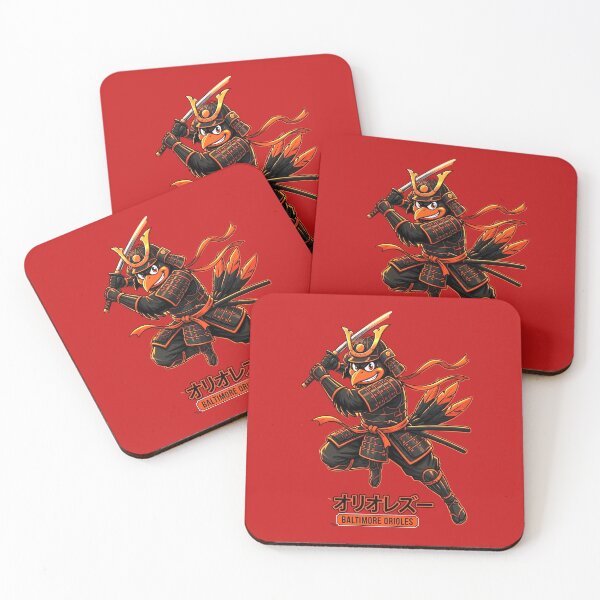 Item preview, The Samurai Mascot – Orange Warrior Bird designed and sold by KingOfTheDay.