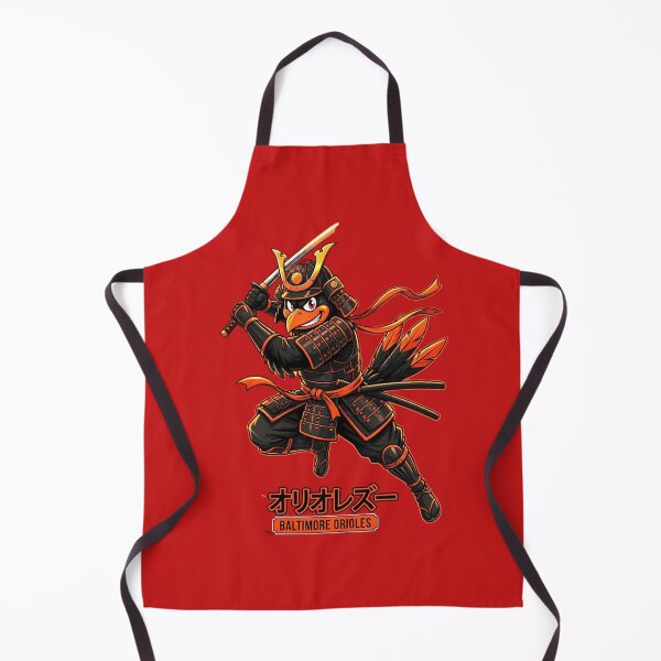 Item preview, The Samurai Mascot – Orange Warrior Bird designed and sold by KingOfTheDay.